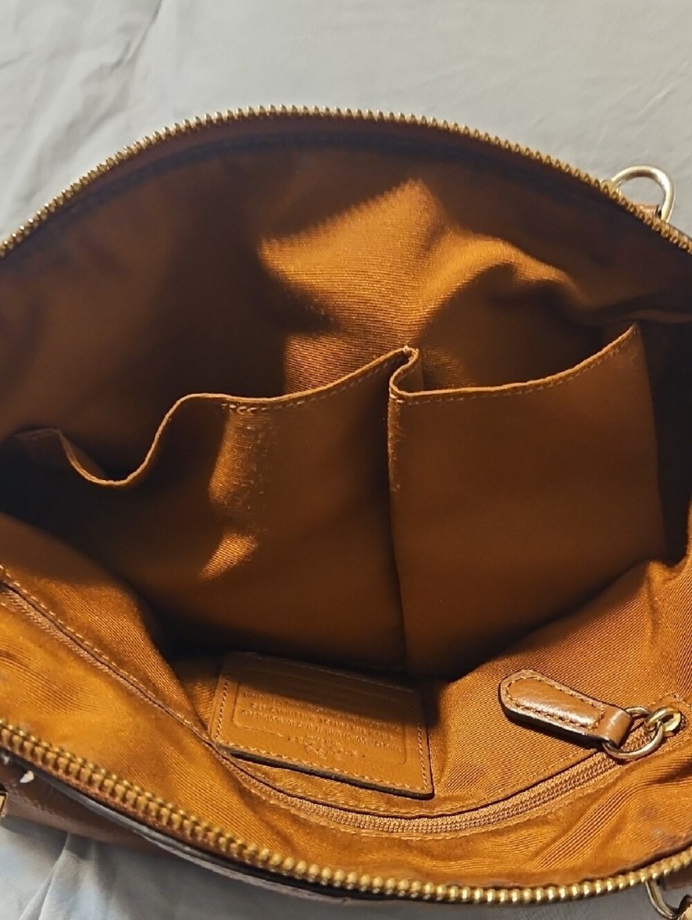 Coach Brown Pebbled Leather Crossbody/Handbag - Picture 10 of 11